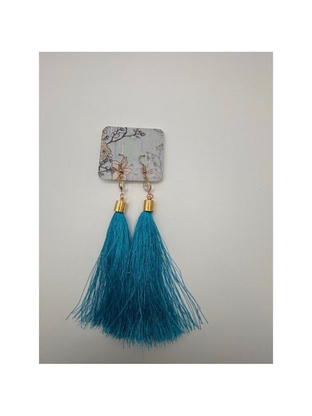 ✨5/$25✨Teal Tassel Drop Earrings NWOT